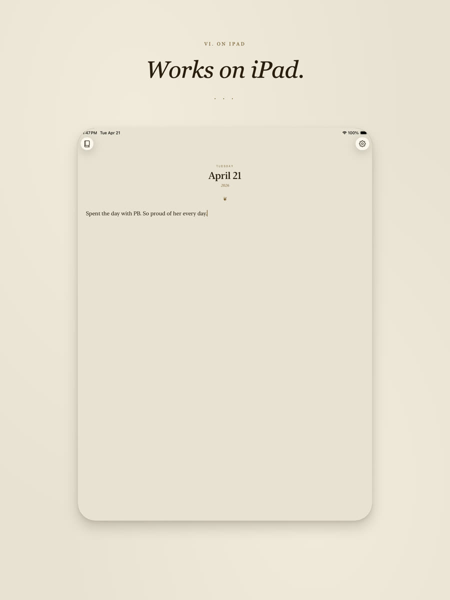 One Line in Time screenshot: iPad layout