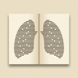 A Deep Breath app icon: an open book whose pages form two lungs