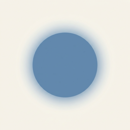 Ninety. app icon: a soft blue circle on white
